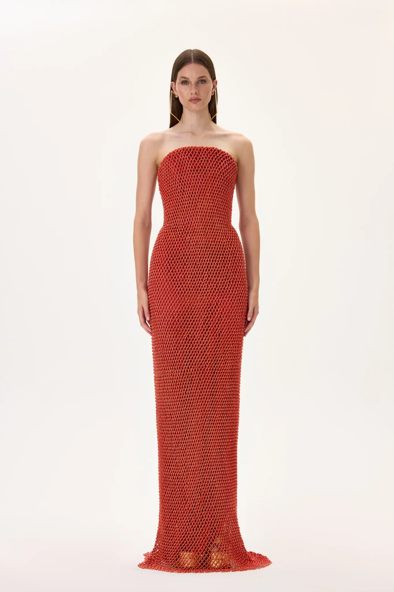 SS26-D-1035-34 raisa_vanessa vivid-pomegranate-pearl-corseted-strapless-gown