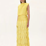 SS26-D-1036-36 raisa_vanessa yellow-pleated-chiffon-dress-with-laser-cut-skirt