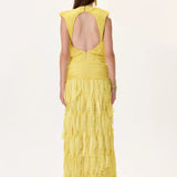 SS26-D-1036-38 raisa_vanessa yellow-pleated-chiffon-dress-with-laser-cut-skirt