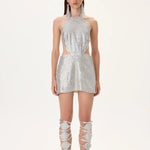 SS26-D-1039-34 raisa_vanessa metallic-silver-armor-halter-neck-mini-dress
