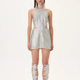 SS26-D-1039-34 raisa_vanessa metallic-silver-armor-halter-neck-mini-dress