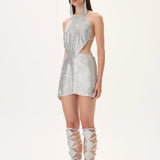 SS26-D-1039-38 raisa_vanessa metallic-silver-armor-halter-neck-mini-dress