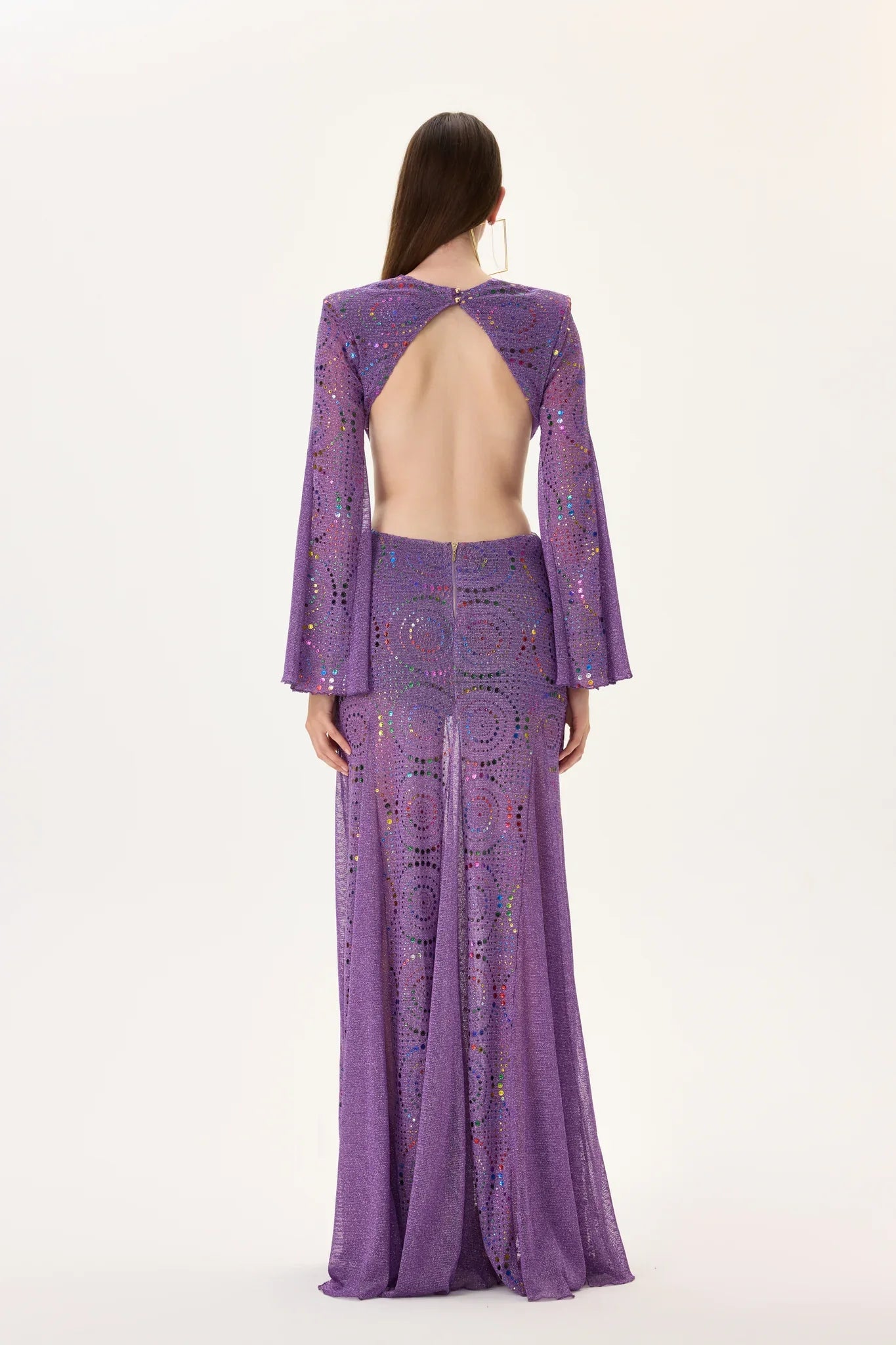 SS26-D-1041-38 raisa_vanessa multicolor-foil-printed-violet-jersey-dress-with-flare-sleeves