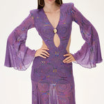 SS26-D-1041-40 raisa_vanessa multicolor-foil-printed-violet-jersey-dress-with-flare-sleeves