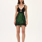 SS26-D-1048-34 raisa_vanessa beaded-net-green-mini-dress-with-black-fully-beaded-bra-and-leaf-motive-strips