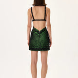 SS26-D-1048-38 raisa_vanessa beaded-net-green-mini-dress-with-black-fully-beaded-bra-and-leaf-motive-strips