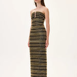 SS26-D-1050-36 raisa_vanessa black-midi-gown-with-gold-beaded-leaf-motive-strips