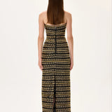 SS26-D-1050-38 raisa_vanessa black-midi-gown-with-gold-beaded-leaf-motive-strips
