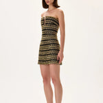 SS26-D-1051-36 raisa_vanessa black-mini-dress-with-gold-beaded-leaf-motive-strips