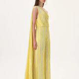 SS26-JS-1004-38 raisa_vanessa yellow-crystal-printed-chiffon-jumpsuit-with-pleated-half-cape