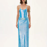 SS26-S-1006-34 raisa_vanessa metallic-jersey-skirt-with-gold-belt-and-side-slit
