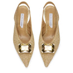 SS26-SH-1001-36 raisa_vanessa straw-fabric-kitten-heels-adorned-with-bronze-stone