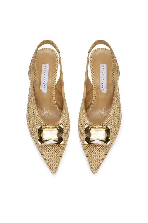 SS26-SH-1001-36 raisa_vanessa straw-fabric-kitten-heels-adorned-with-bronze-stone
