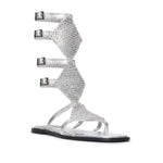 SS26-SH-1006-36 raisa_vanessa silver-leather-short-gladiator-sandals-with-metallic-armor-detail