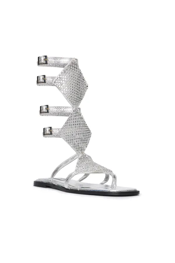 SS26-SH-1006-36 raisa_vanessa silver-leather-short-gladiator-sandals-with-metallic-armor-detail