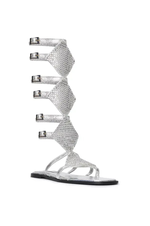 SS26-SH-1007-36 raisa_vanessa silver-leather-long-gladiator-sandals-with-metallic-armor-detail