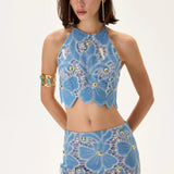 SS26-T-1001-40 raisa_vanessa denim-lace-mini-dress-with-gold-metal-centered-flower-embroidery-copy