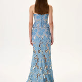 SS26-T-1003-38 raisa_vanessa denim-lace-strapless-corset-with-gold-metal-centered-flower-embroidery