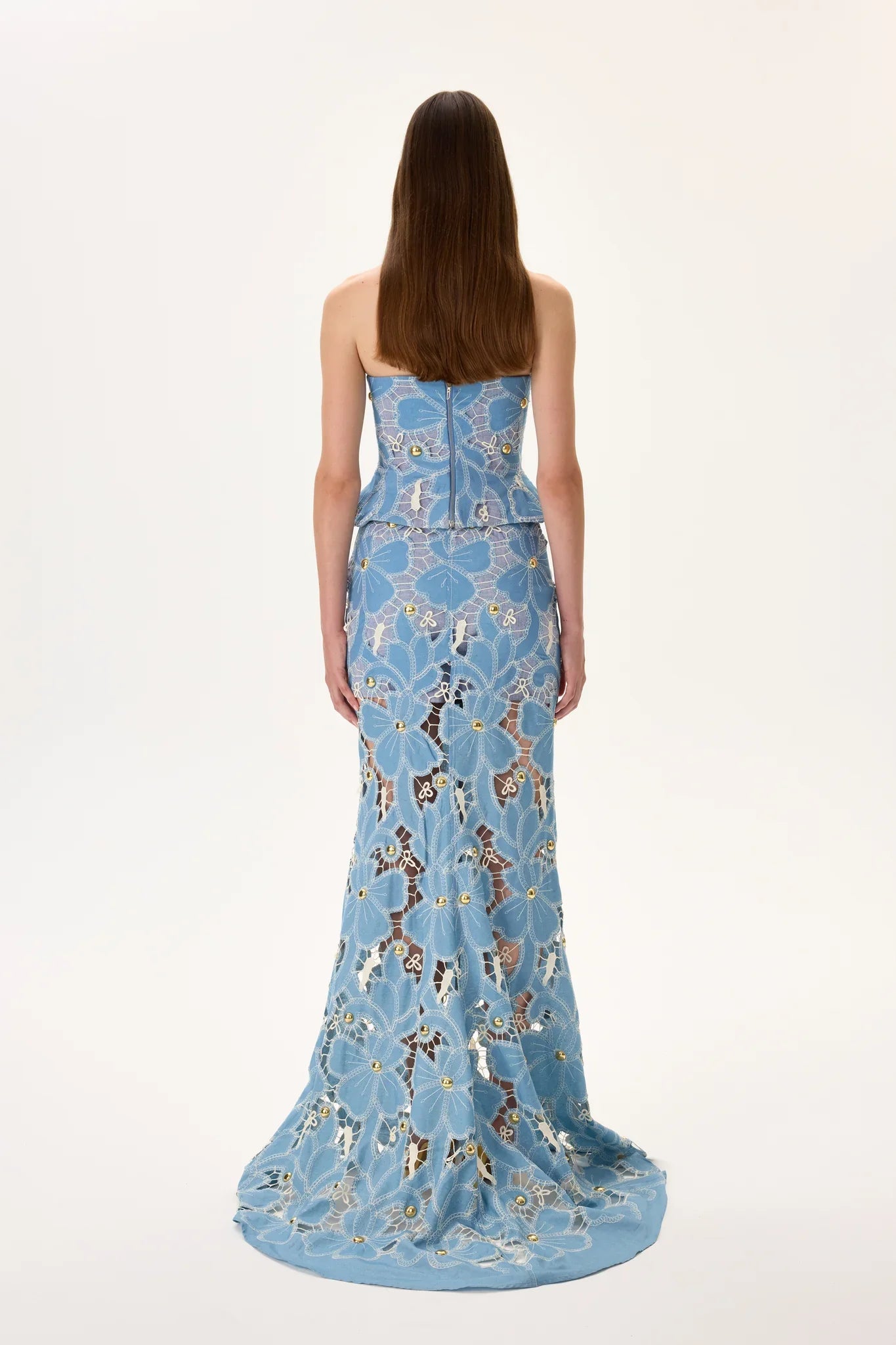 SS26-S-1003-38 raisa_vanessa denim-lace-maxi-skirt-with-gold-metal-centered-flower-embroidery