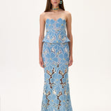 SS26-S-1003-34 raisa_vanessa denim-lace-maxi-skirt-with-gold-metal-centered-flower-embroidery