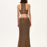 SS26-S-1011-38 raisa_vanessa knitted-maxi-skirt-with-bronze-stone-borderline-and-gold-rhinestone-strips