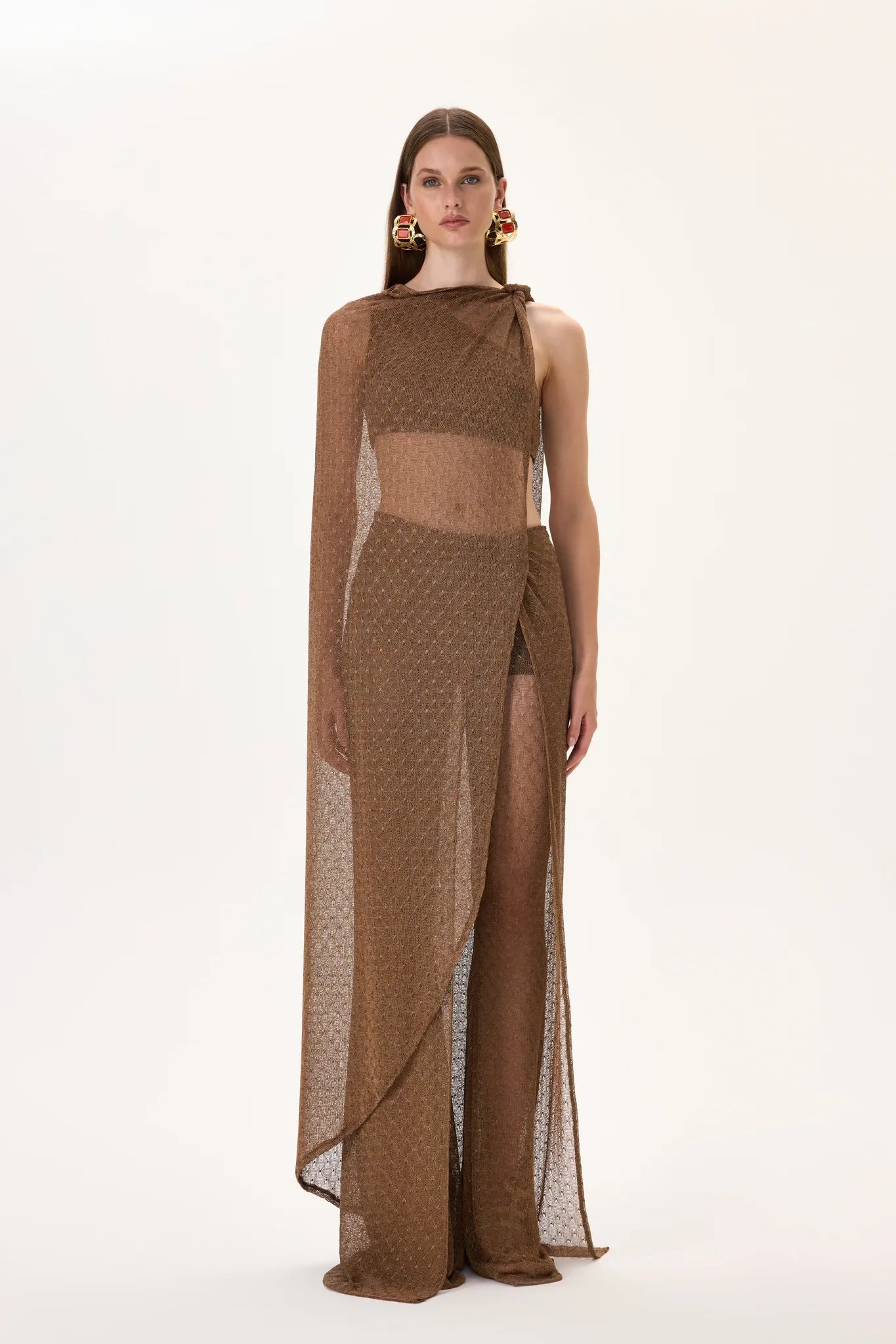 SS26-T-1015-34 raisa_vanessa brown-knitted-crop-top-with-half-cape-silhouette