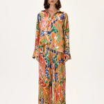 SS26-T-1019-34 raisa_vanessa orange-viscose-multi-color-flower-printed-shirt-with-gold-foil-accents