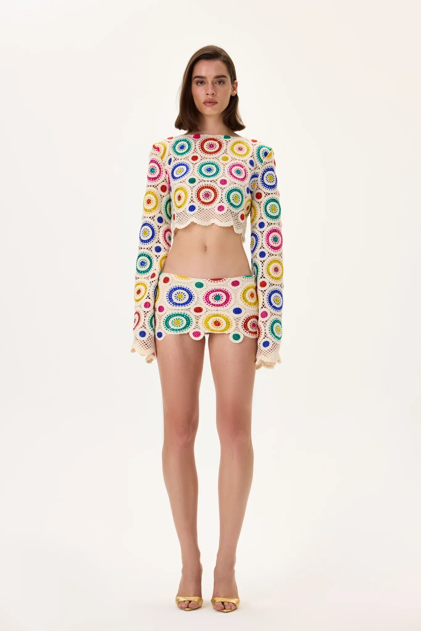 SS26-S-1016-34 raisa_vanessa crochet-multi-color-crystal-printed-mini-skirt