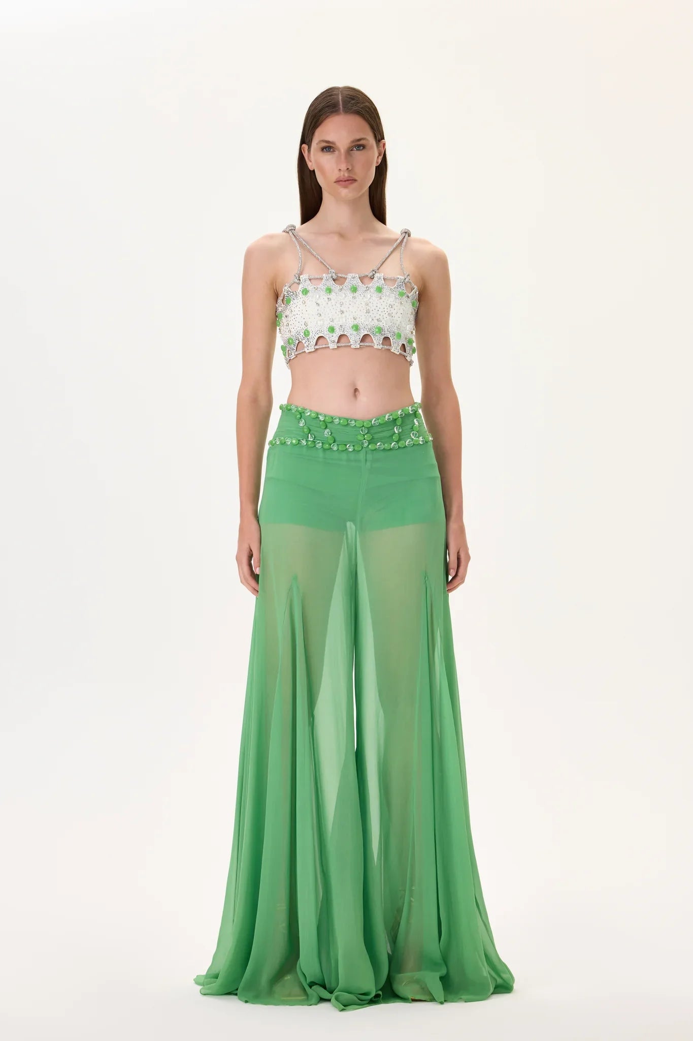SS26-P-1012-34 raisa_vanessa green-wide-leg-chiffon-pants-with-gold-buckled-belt