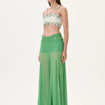 SS26-P-1012-36 raisa_vanessa green-wide-leg-chiffon-pants-with-gold-buckled-belt