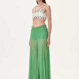 SS26-P-1012-36 raisa_vanessa green-wide-leg-chiffon-pants-with-gold-buckled-belt