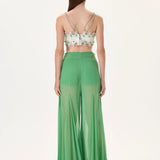 SS26-P-1012-38 raisa_vanessa green-wide-leg-chiffon-pants-with-gold-buckled-belt