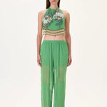 SS26-P-1013-34 raisa_vanessa green-chiffon-jogger-style-pants-with-elasticated-waistband-and-pockets