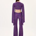 SS26-P-1015-38 raisa_vanessa multicolor-foil-printed-purple-jersey-flare-pants