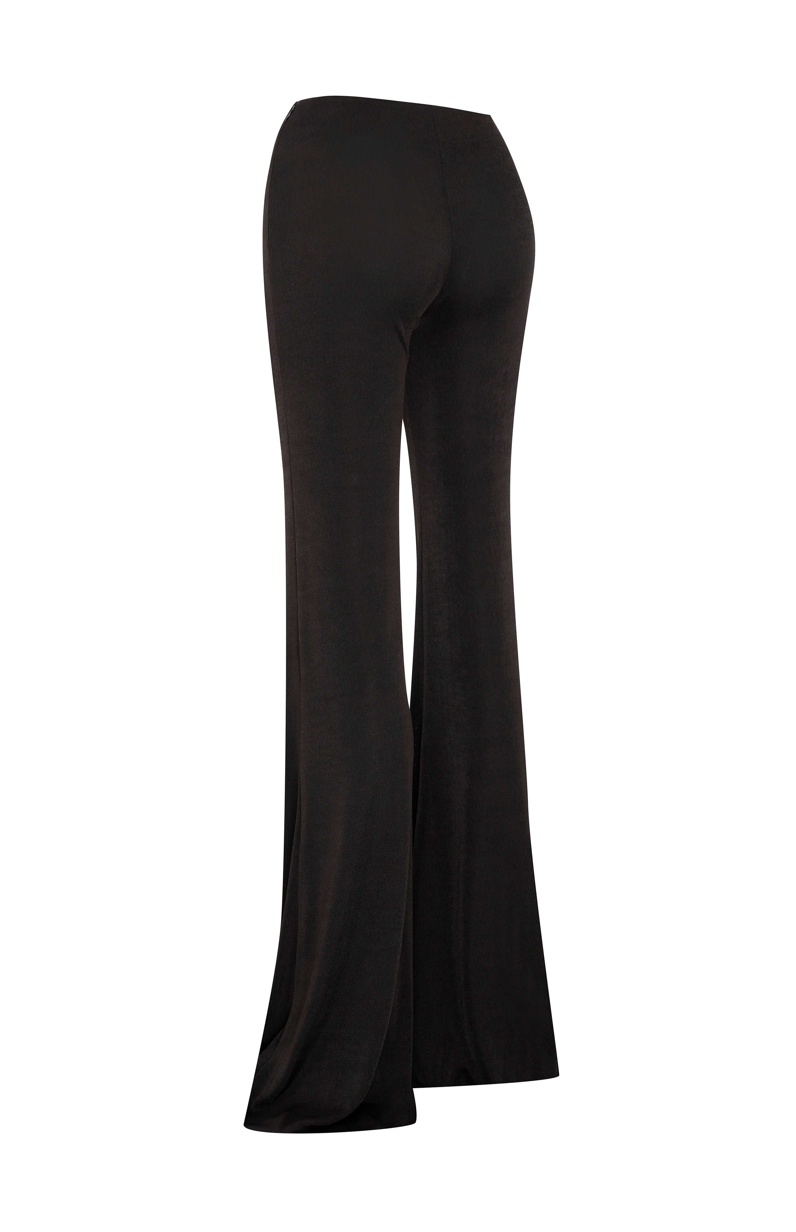 Black Buzzy Pants with Gold Accessory Details