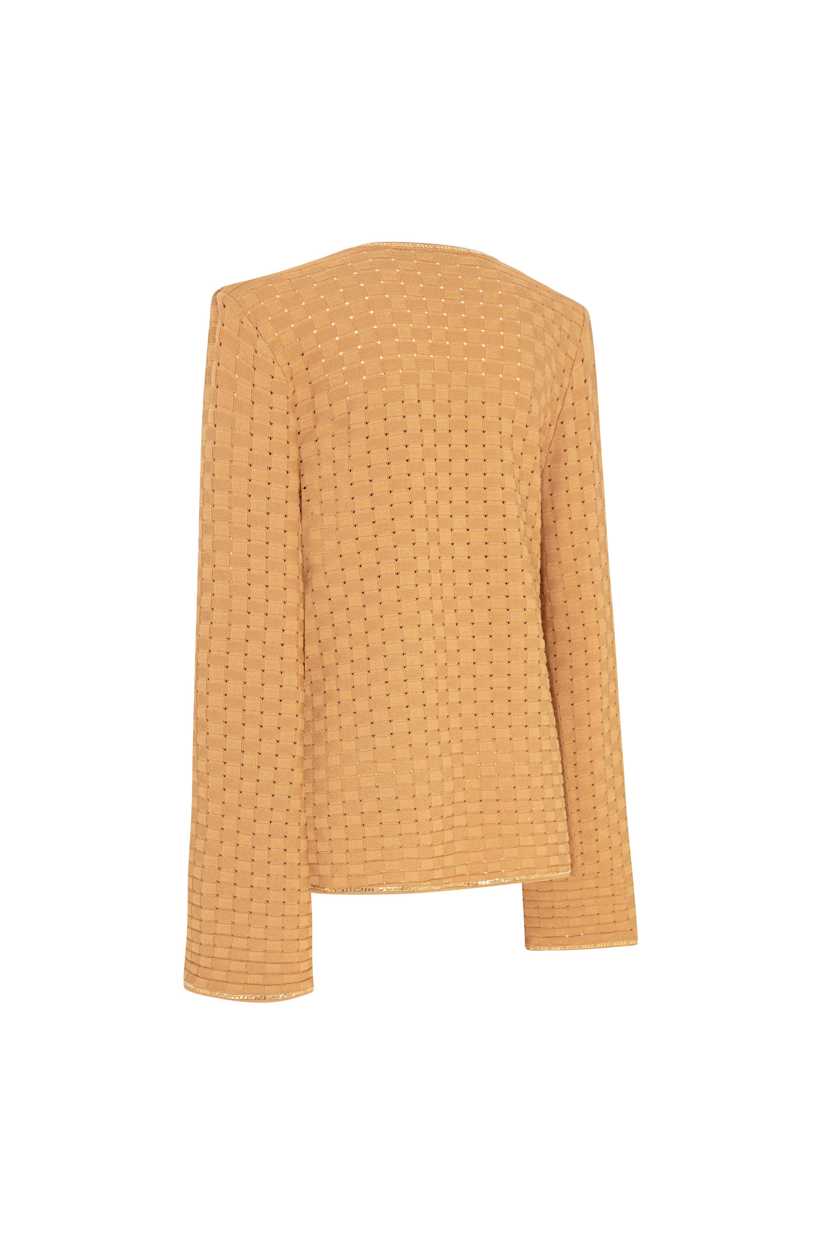 Beige Tricot Cardigan