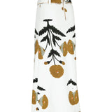 Printed Midi Skirt With Belt And Gold Accessory Details