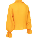 Orange Shirt With Ruffle Details