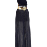 Strapless Medusa Jumpsuit With Cutout And Sequin Details