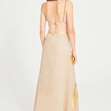 Beige Linen Bustier Top