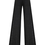 Wide Leg Ecose Antrasit Pants with Stich Details