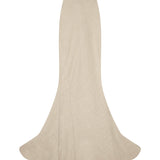 Beige Linen High Waisted Maxi Skirt