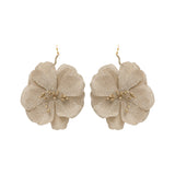 Linen Flower Earrings