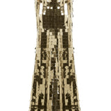 Gold Square Sequined Maxi Skirt