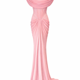 D-34-28082 raisa_vanessa knitted-pink-cowl-neckline-corseted-gown-with-train-and-front-slit